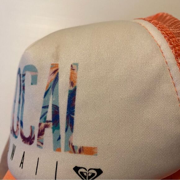 ROXY Local Hawaii Trucker baseball Hat cap coral mesh orange - Picture 5 of 8